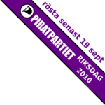 Piratpartiet Riksdag 2010 - rÃ¶sta senast 19 sept